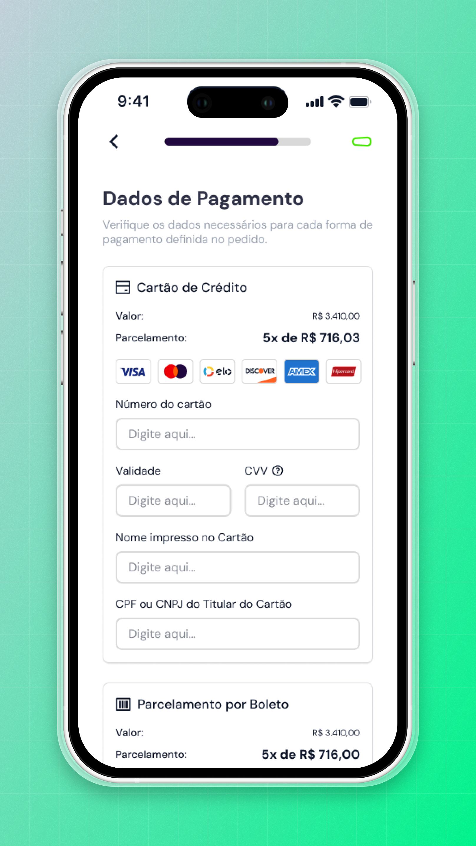 Tela mobile do projeto Onnmove